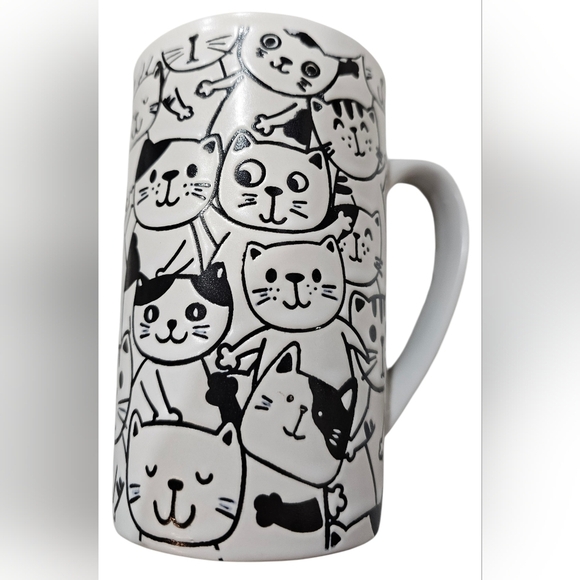 Spectrum Designz Other - Cat-Themed Large Black and White Mug! New With Out Tags
